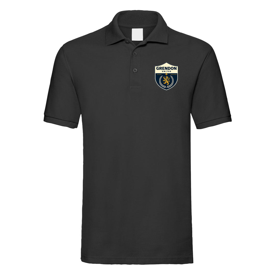GRENDON UNITED FC MENS POLO SHIRT-BLACK
