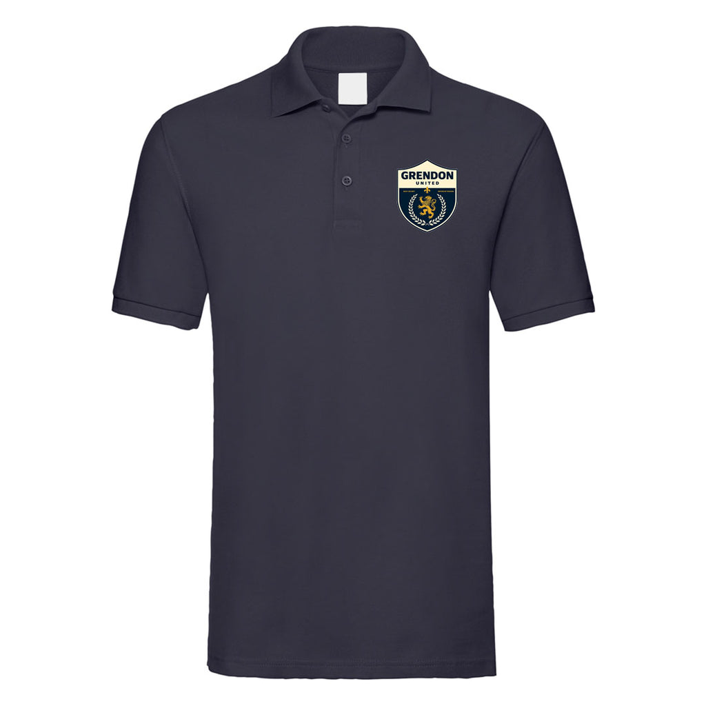 GRENDON UNITED FC MENS POLO SHIRT-NAVY