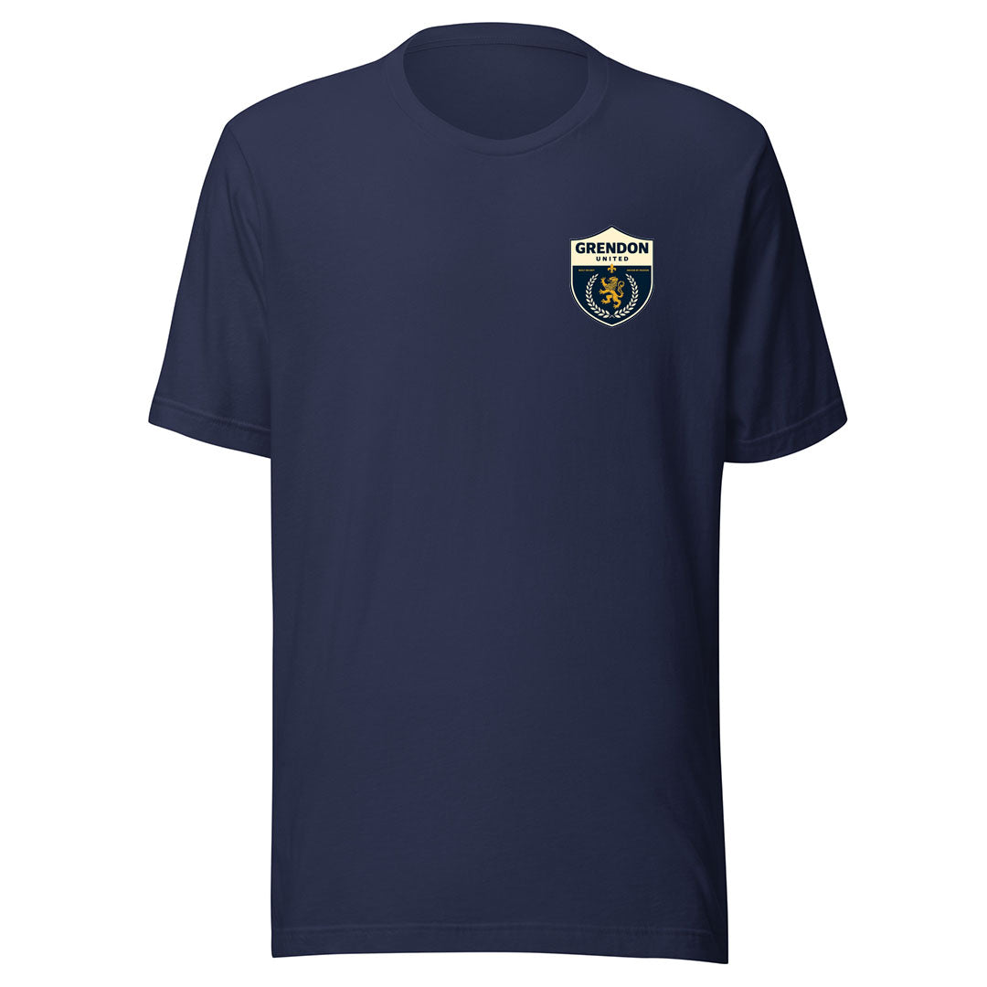 GRENDON UNITED FC MENS T-SHIRT-NAVY