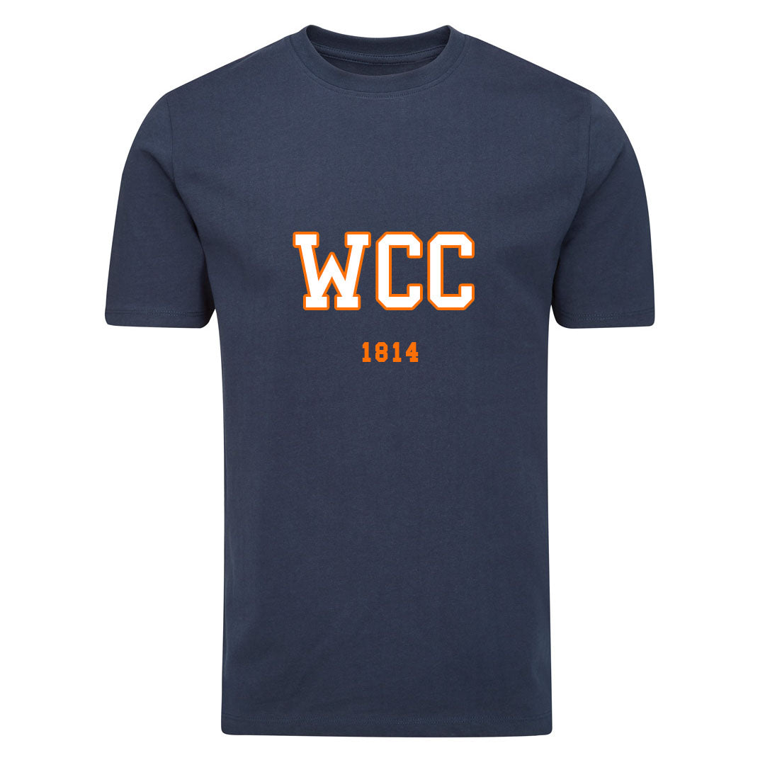 WHIXLEY CC MENS T-SHIRT-NAVY
